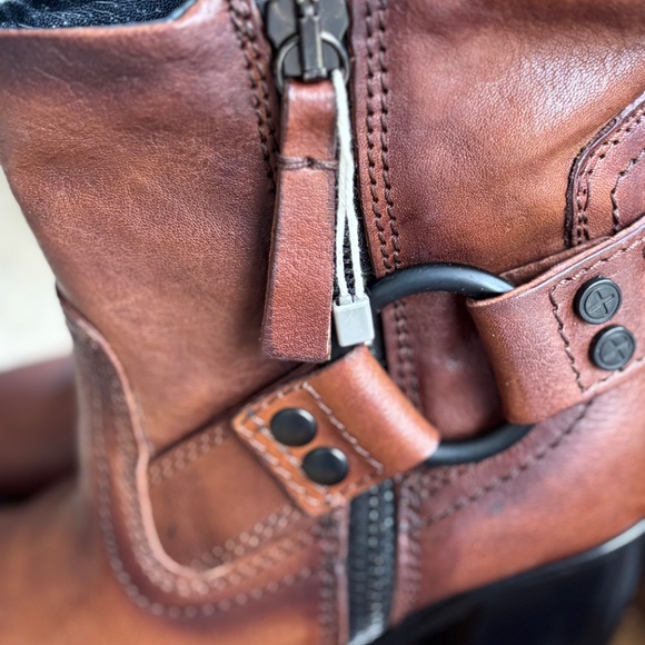 Diesel D Flamingo Italian leather brown boots size 7/37 - Picture 11 of 14